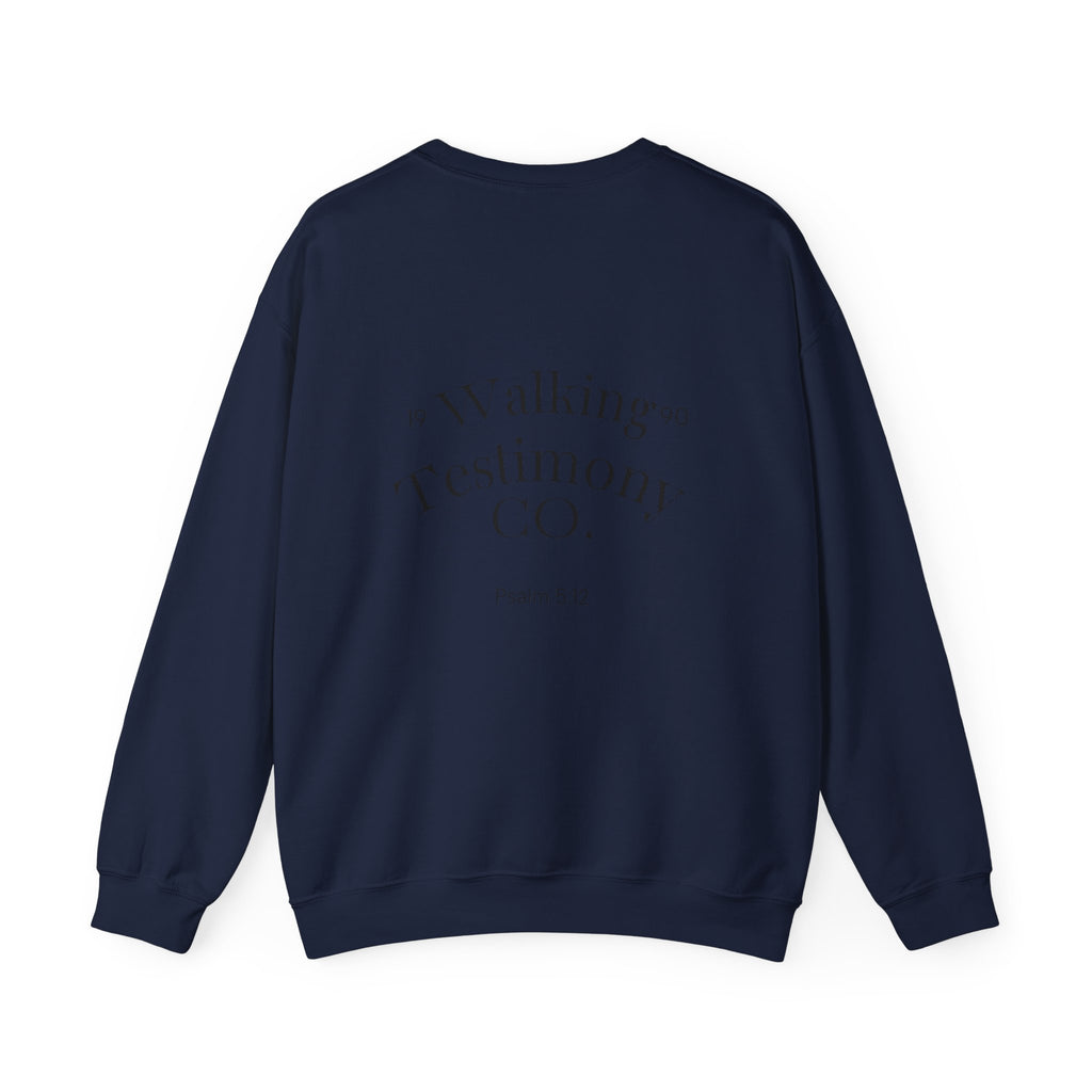 Christian Crewneck Sweatshirt — "God Got Me Out the Mud" Psalm 40:2