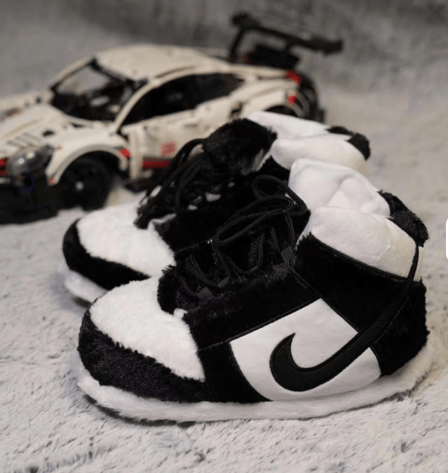 Sneaker Slippers Black & white panda Jordan 1 unisex for adults&kids