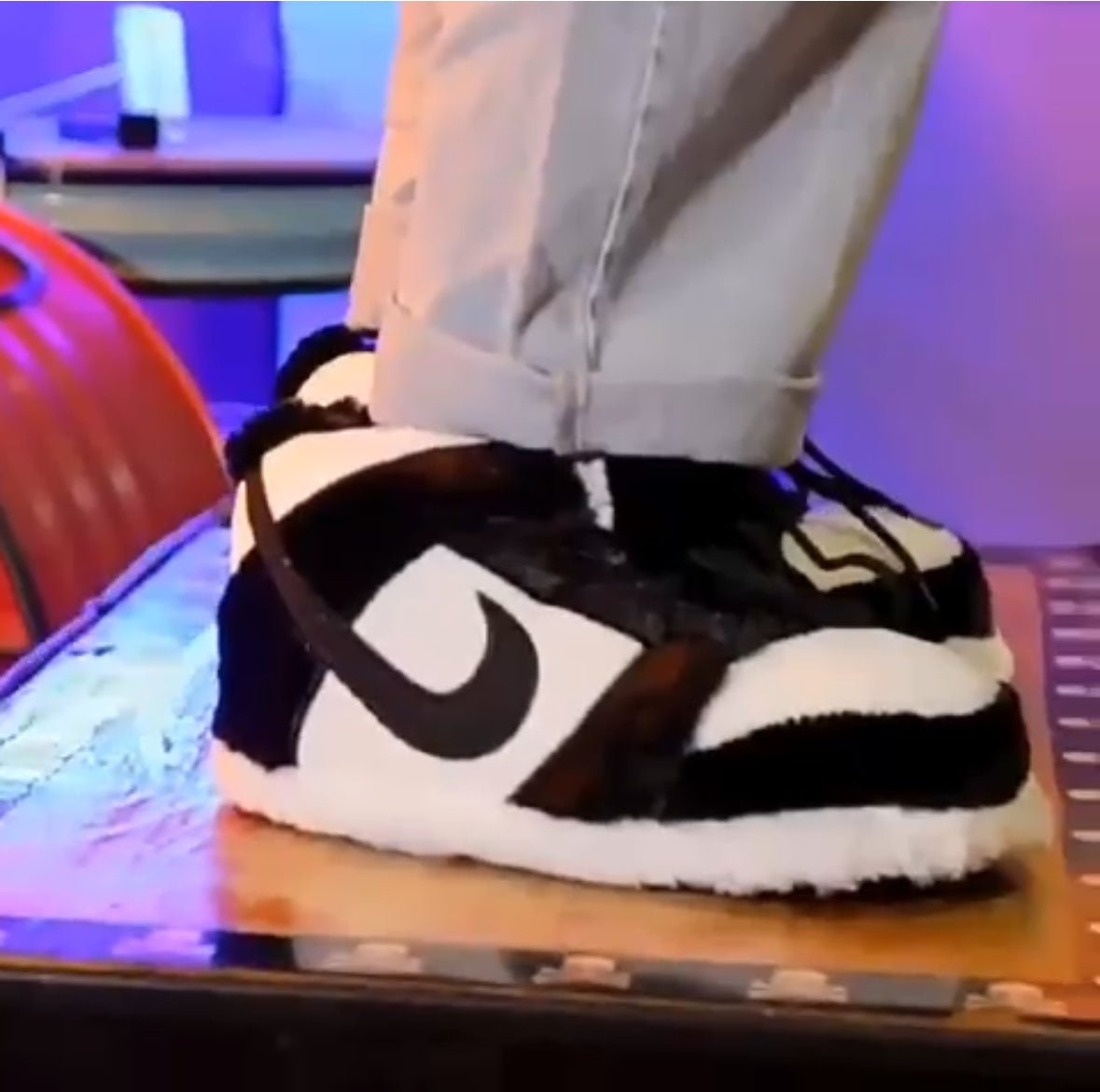 Sneaker Slippers Black & white panda Jordan 1 unisex for adults&kids